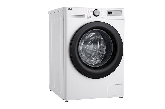 LG 11 kg Tvättmaskin(Vit) - Steam, Energiklass A, AI DD™ och Smart Diagnosis™, F4Y5EYP6W0F
