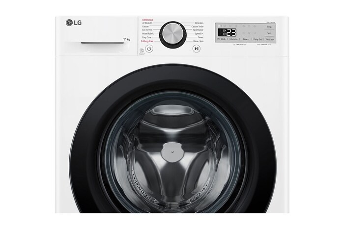 LG 11 kg Tvättmaskin(Vit) - Steam, Energiklass A, AI DD™ och Smart Diagnosis™, F4Y5EYP6W0F