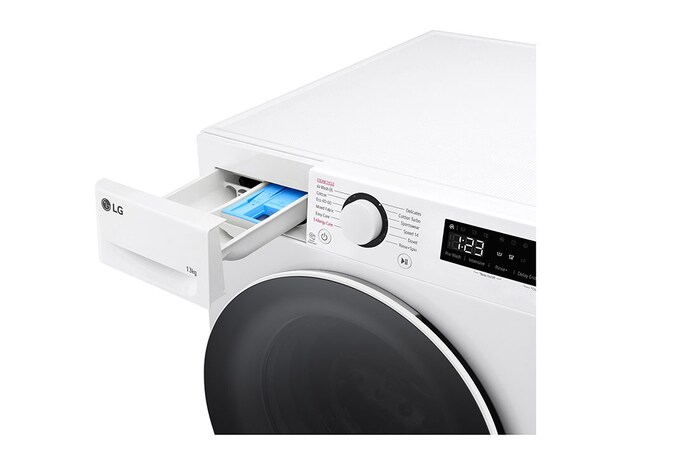 LG 13 kg Tvättmaskin(Vit) - Steam, Energiklass A, AI DD™, Smart Diagnosis™, F4Y5LYP0W