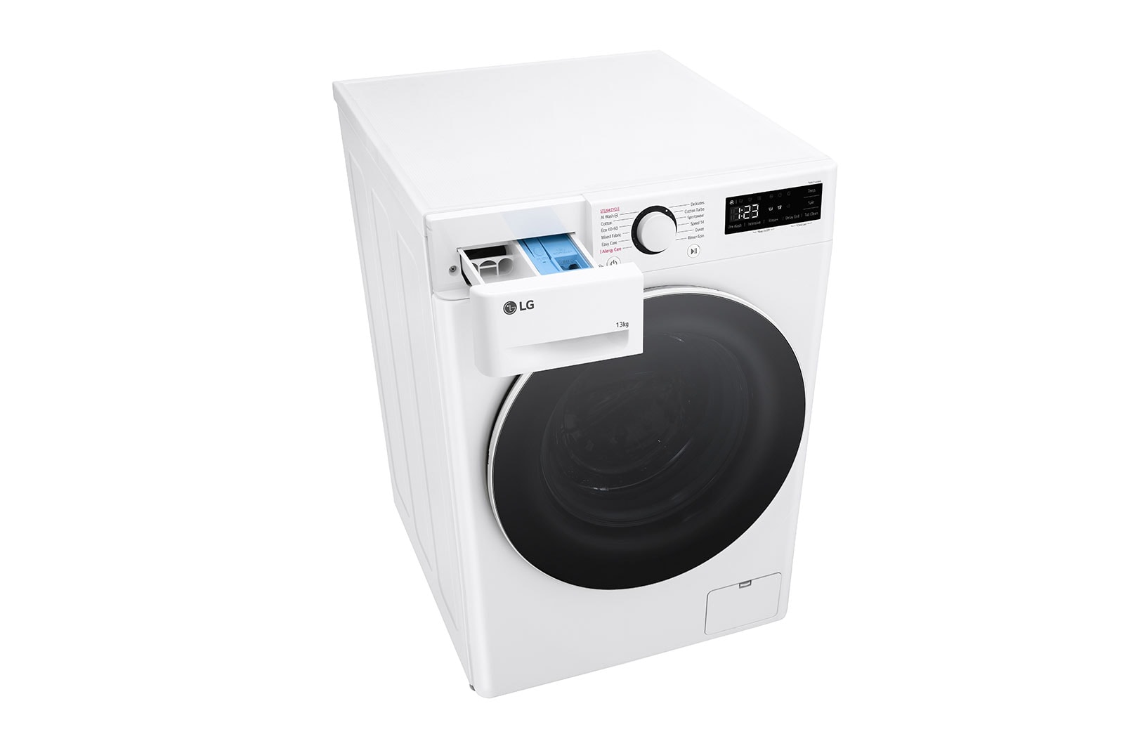 LG 13 kg Tvättmaskin(Vit) - Steam, Energiklass A, AI DD™, Smart Diagnosis™, F4Y5LYP0W
