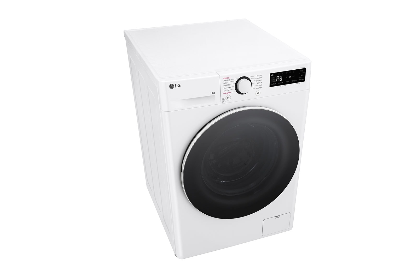 LG 13 kg Tvättmaskin(Vit) - Steam, Energiklass A, AI DD™, Smart Diagnosis™, F4Y5LYP0W
