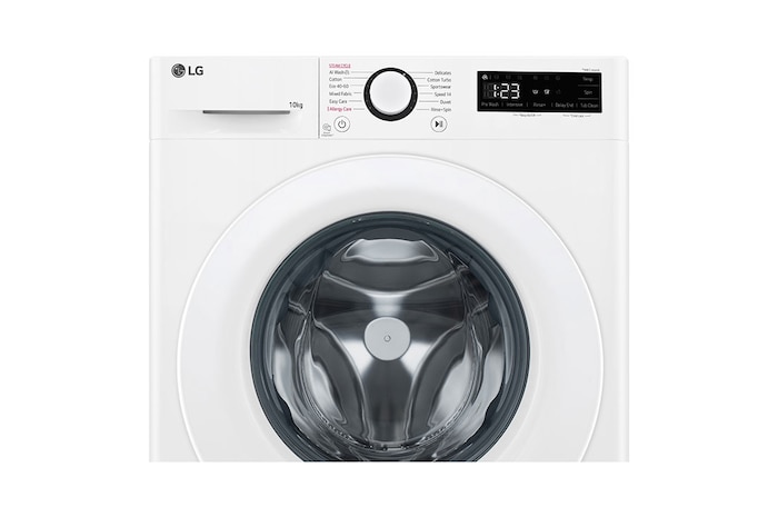 LG 10 kg Tvättmaskin(Vit) - Steam, Energiklass A, AI DD™, Smart Diagnosis™ , F4Y5RYP3W