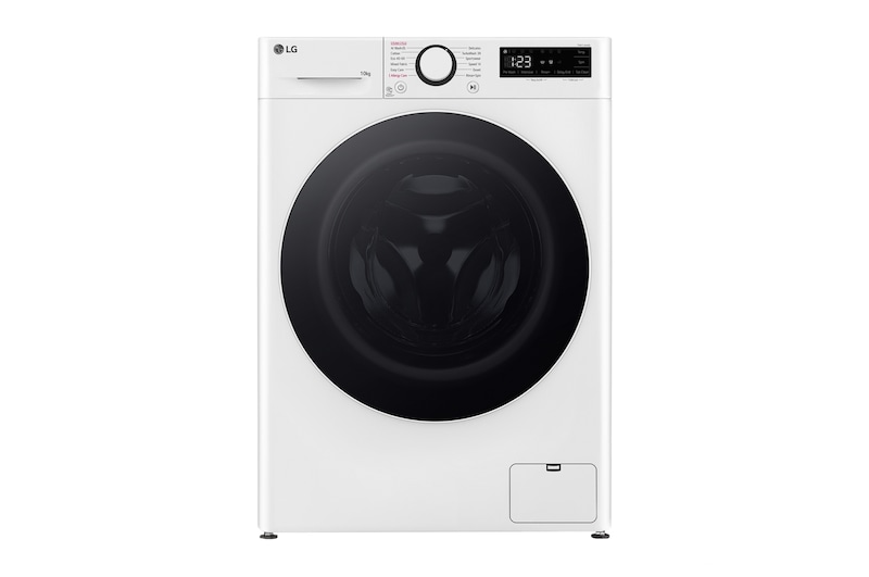 Vy framifrån av 10 kg Tvättmaskin(Vit) - Steam, Energiklass A, TurboWash360™, AI DD™, Smart Diagnosis™, F4Y5RYW0WY