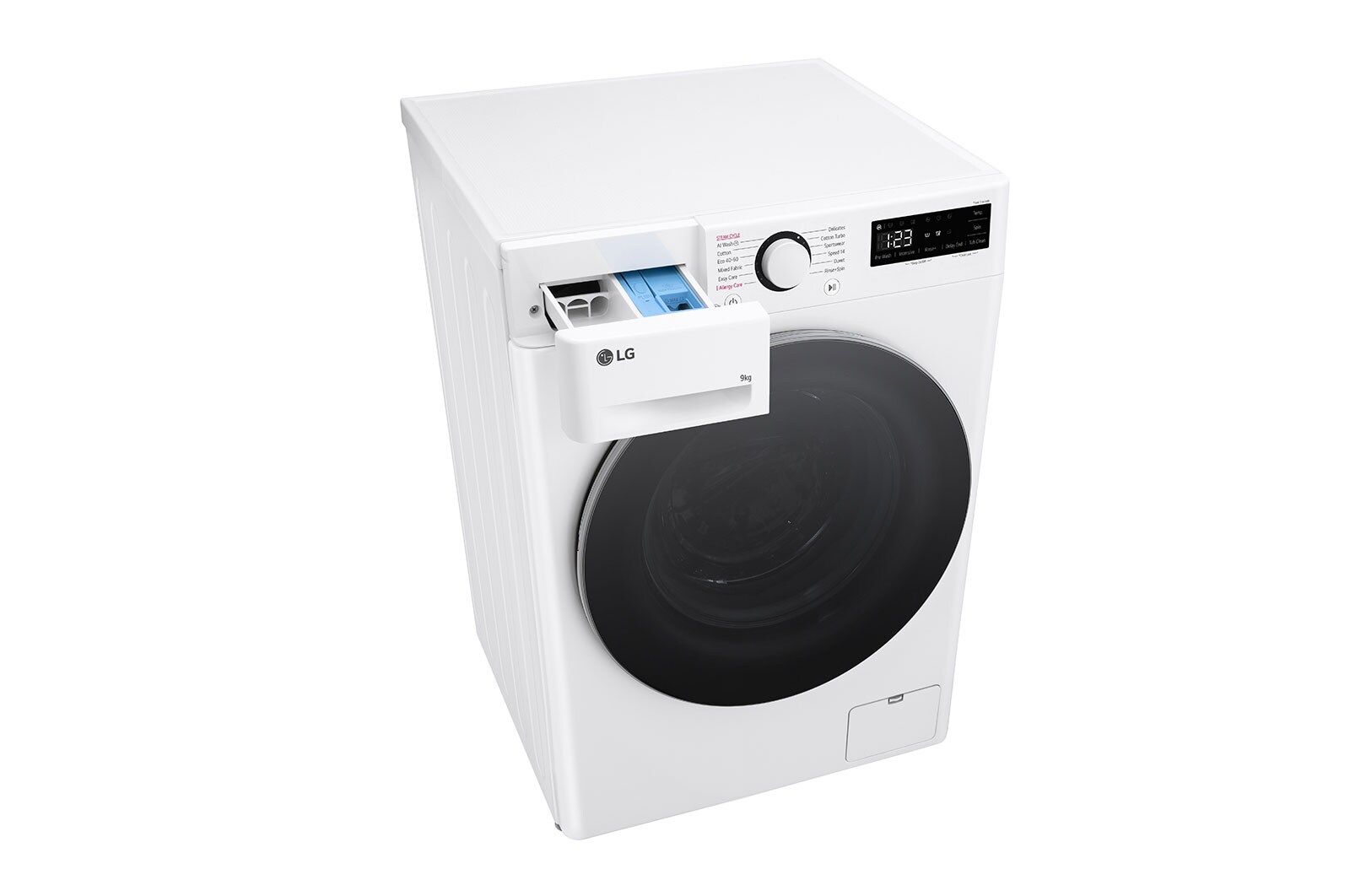 LG 9 kg Tvättmaskin(Vit) - Steam, Energiklass A, AI DD™, Smart Diagnosis™ , F4Y5VYP1W