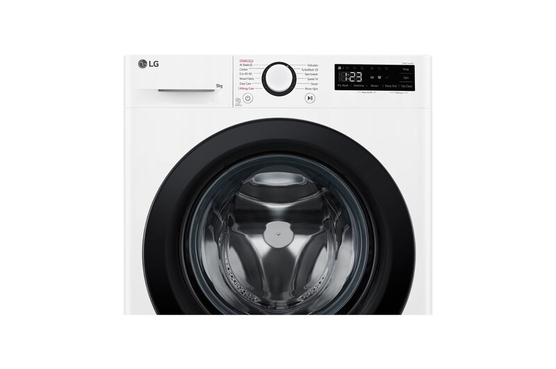 LG 9 kg Tvättmaskin(Vit) - Steam, Energiklass A, TurboWash360™, AI DD™, Smart Diagnosis™ , F4Y5VYP6WY