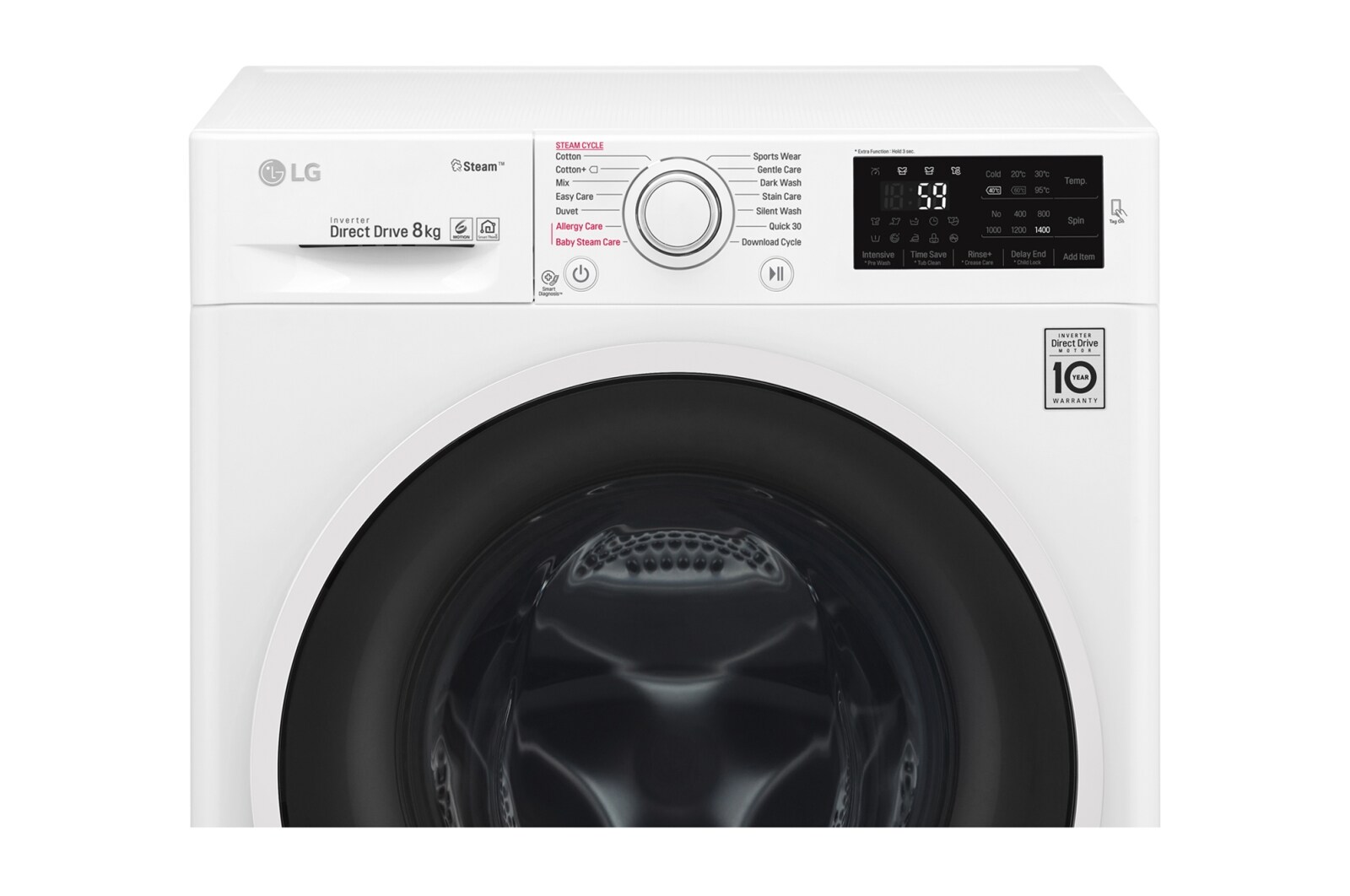 LG 1-8 kg Spa Steam & NFC, 6 Motion Direct Drive tvättmaskin, energiklass A+++ ( -30%), FC50TNS0