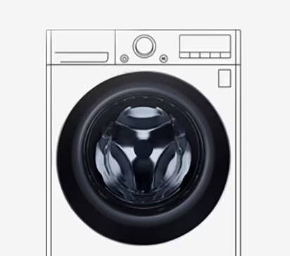 This is an enlarged image of the washing machine panel so that the display can be clearly seen.