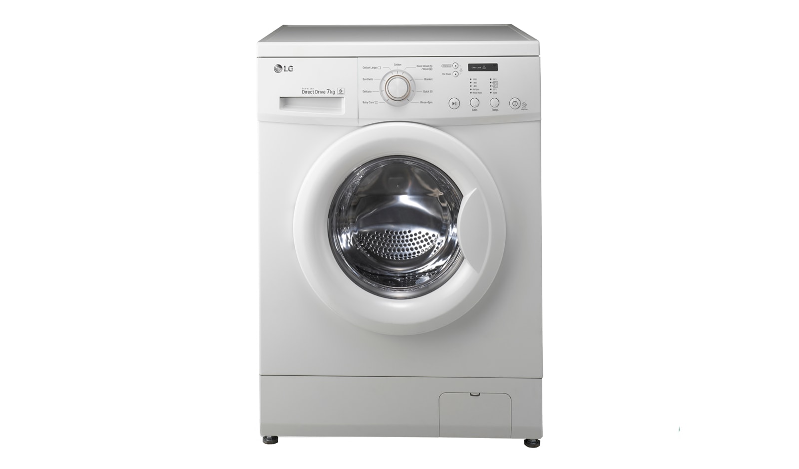 Vy framifrån av 1-7 kg 6 Motion Direct Drive tvättmaskin FH2C3QD