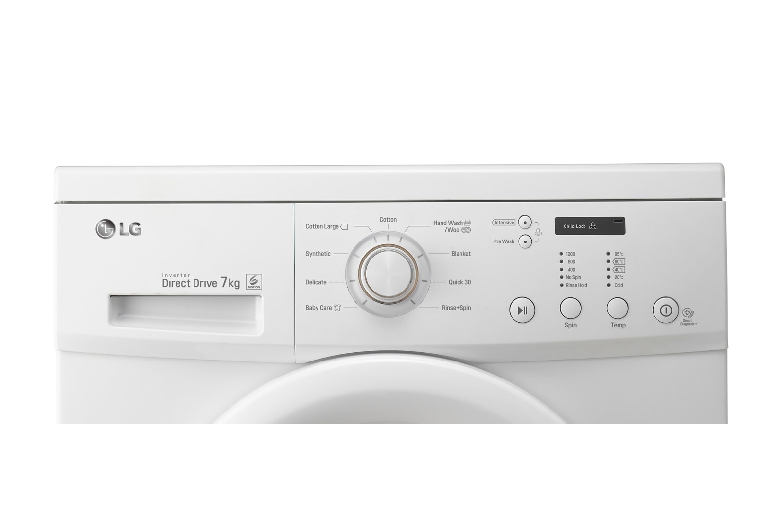 LG 1-7 kg 6 Motion Direct Drive tvättmaskin, FH2C3QD