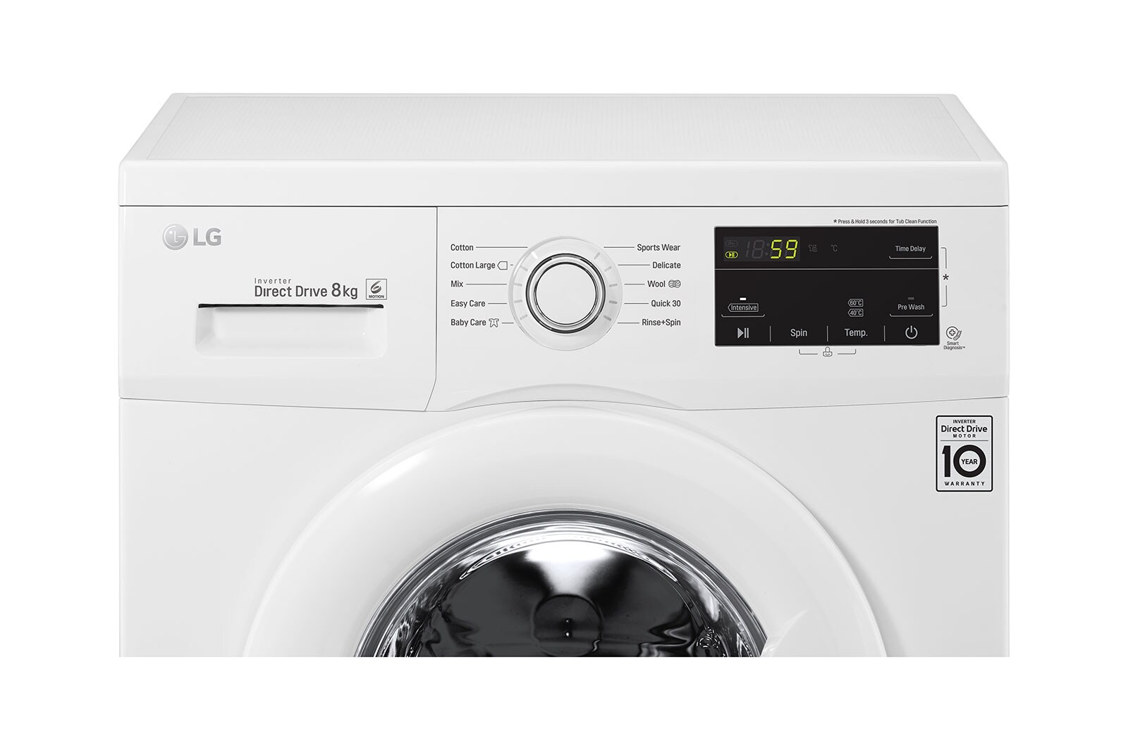 LG 1-8 kg 6 Motion Direct Drive tvättmaskin, FH2J3TDN0