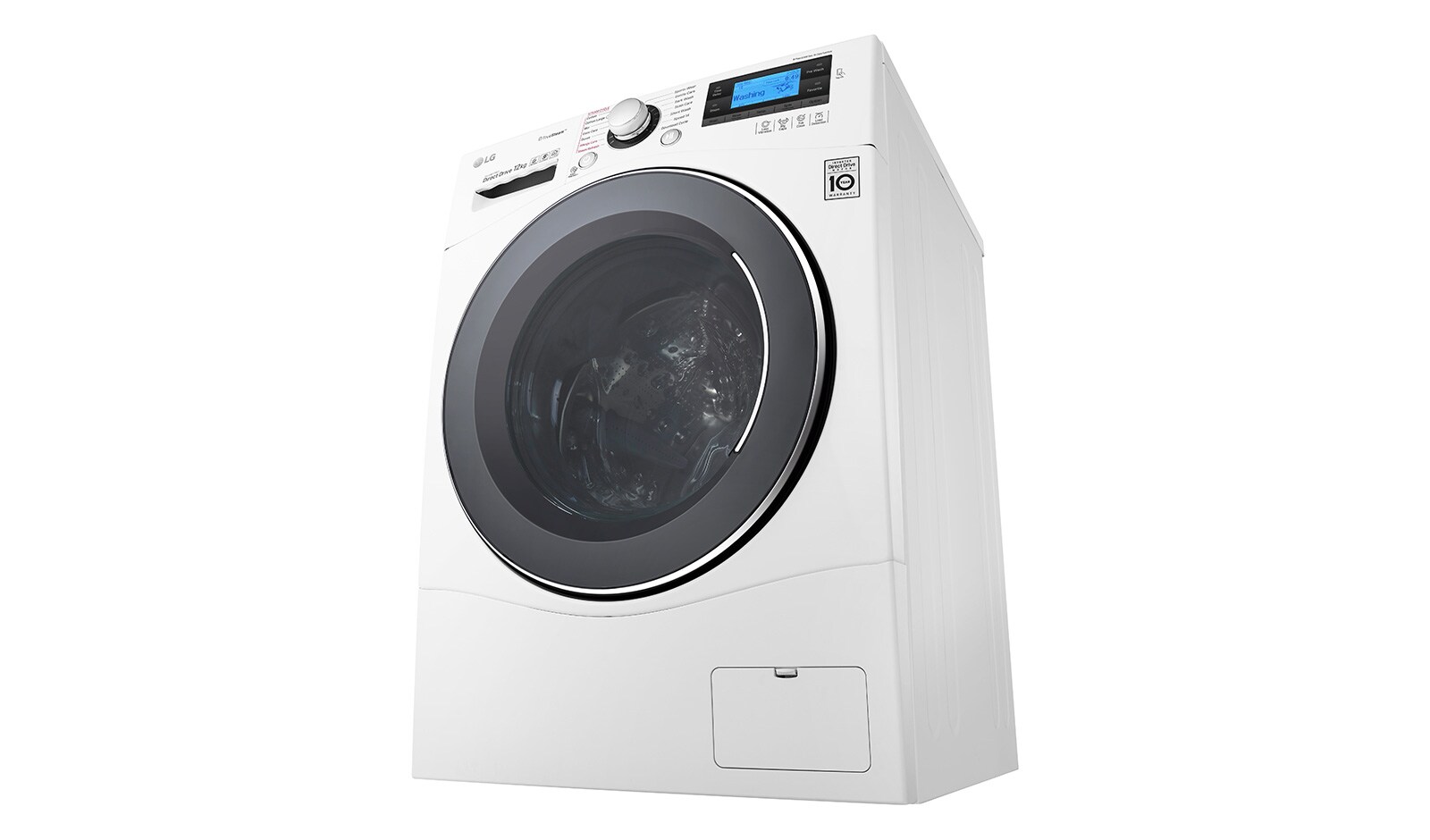LG 12 kg Tvättmaskin(Vit) - True Steam™, TurboWash™, Smart Diagnosis™ med NFC, FH495BDS2