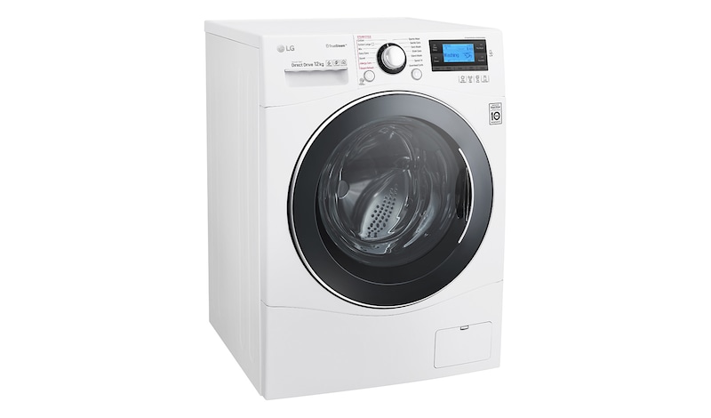 LG 12 kg Tvättmaskin(Vit) - True Steam™, TurboWash™, Smart Diagnosis™ med NFC, FH495BDS2