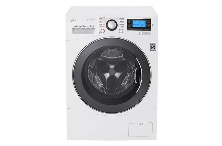 LG 12 kg Tvättmaskin(Vit) - True Steam™, TurboWash™, Smart Diagnosis™ med NFC, FH495BDS2