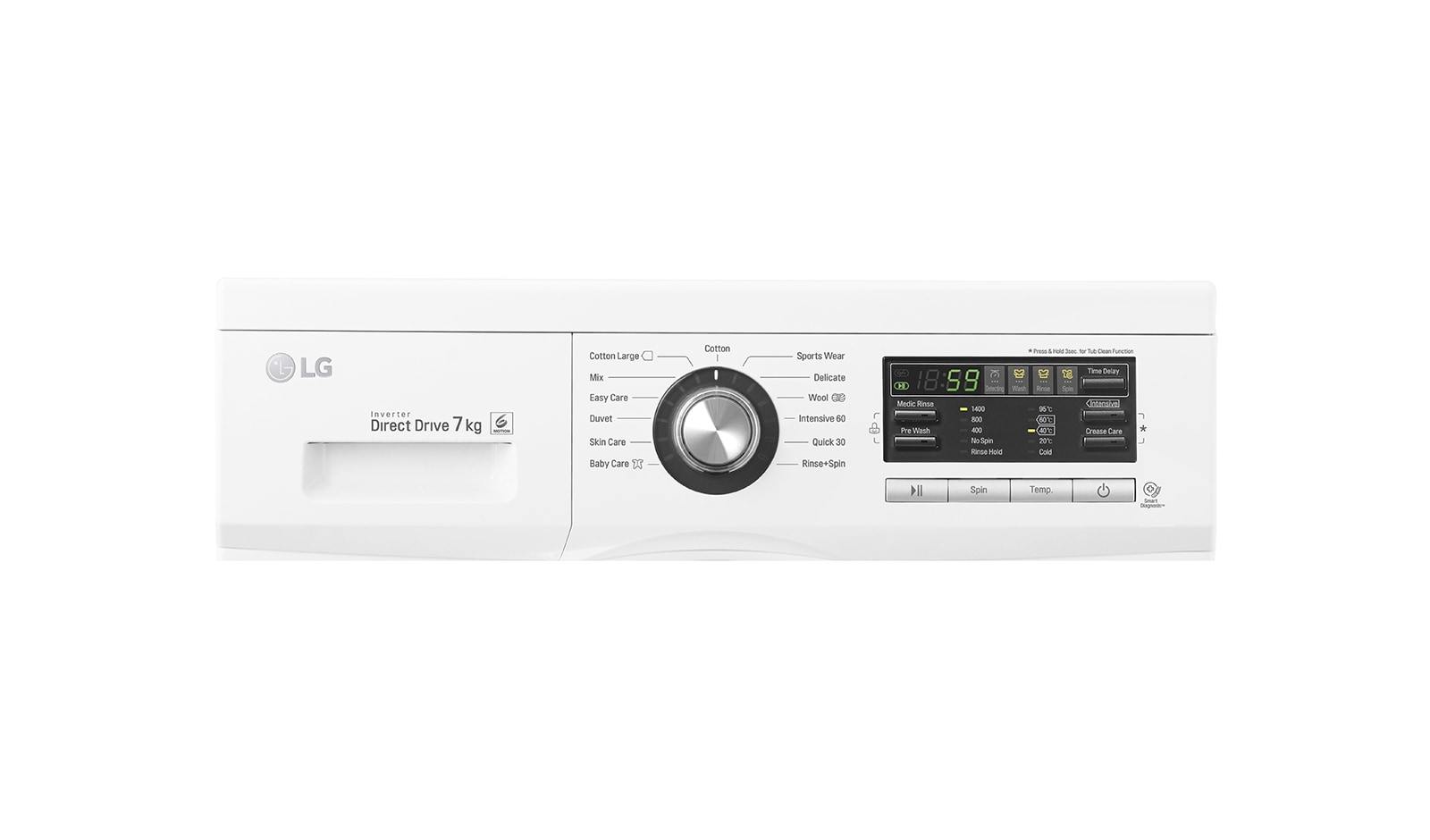 LG 1-7 kg 6 Motion Direct Drive tvättmaskin, FH496QDA3