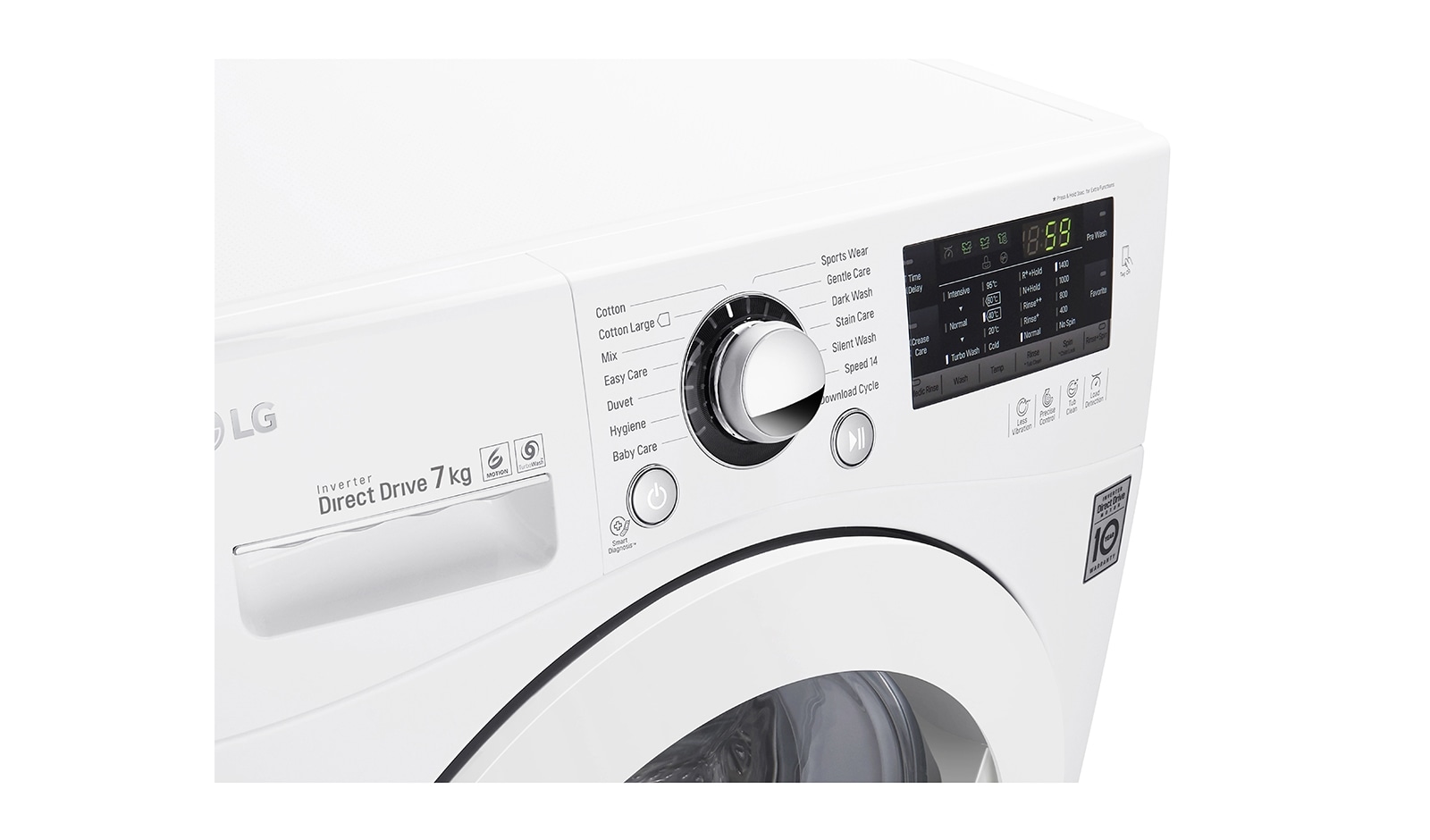 LG 1-7 kg Turbo Wash, Direct Drive tvättmaskin, FH4A8QDN3