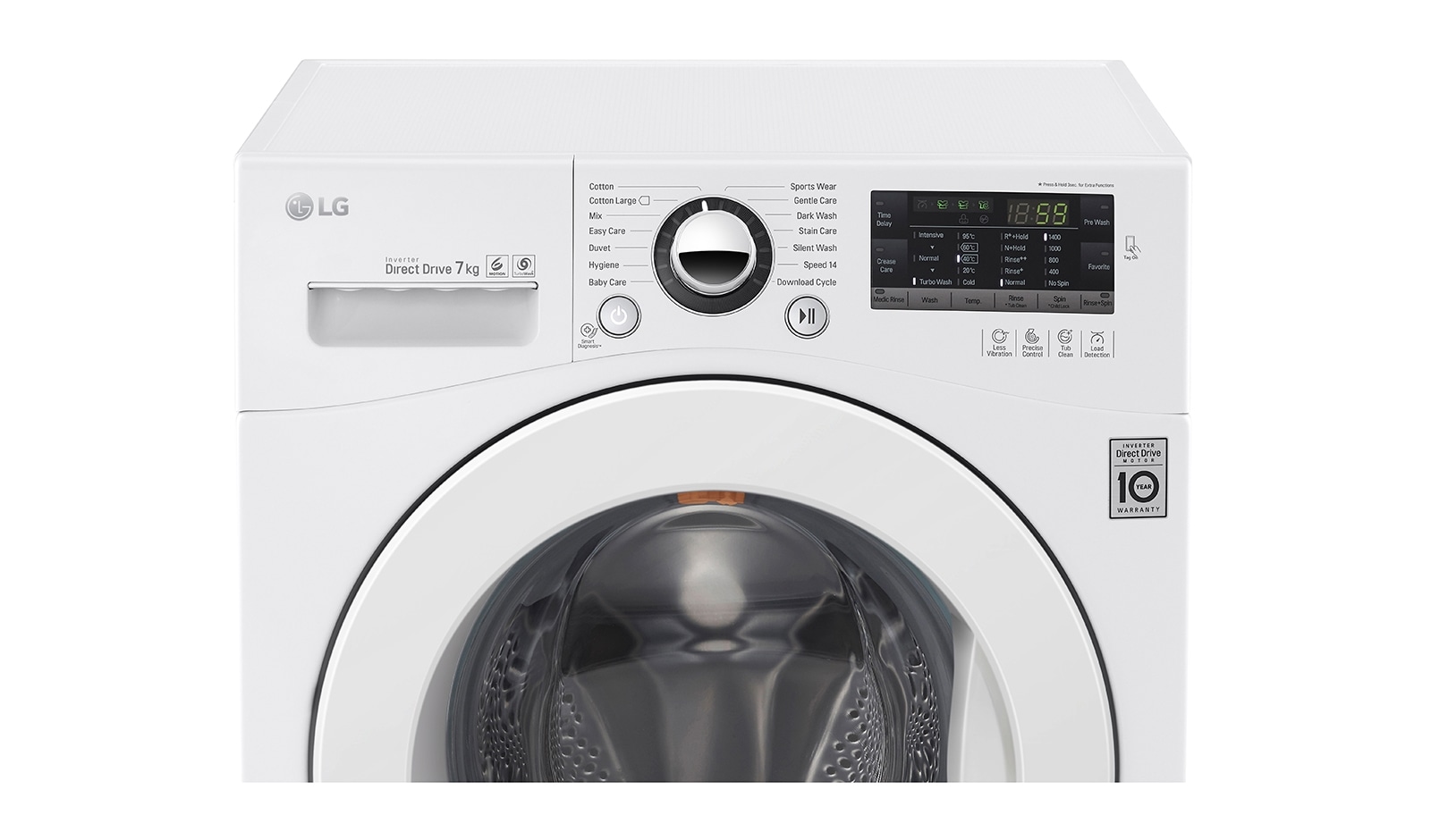 LG 1-7 kg Turbo Wash, Direct Drive tvättmaskin, FH4A8QDN3
