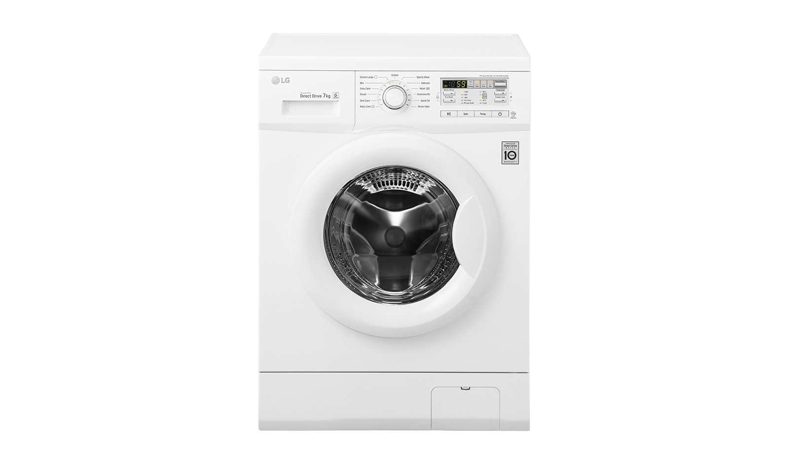 Vy framifrån av 1-7 kg Direct Drive tvättmaskin FH4B8QDA0