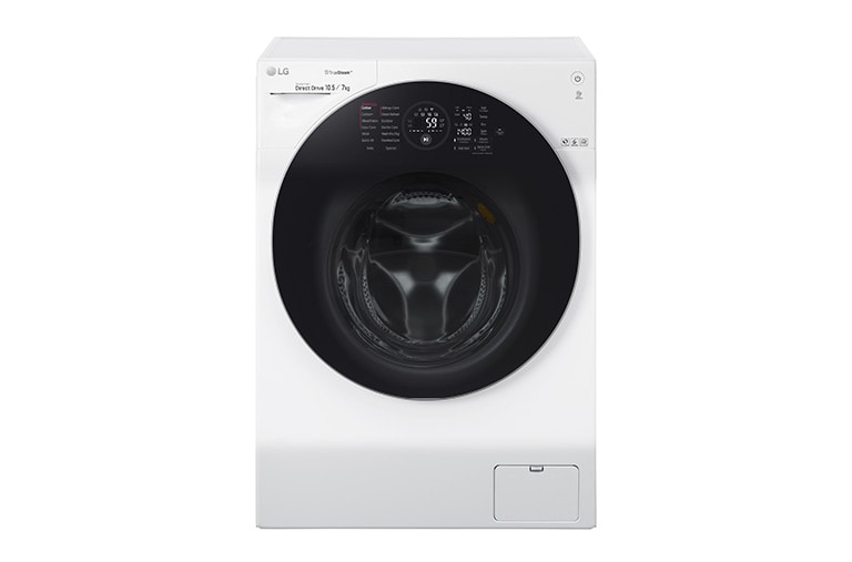 Vy framifrån av 1-10.5 kg / 1-7 kg True Steam™ &amp; 6 Motion Direct Drive Kombinerad tvätt/tork, Wi-Fi FH4G1JCH2N