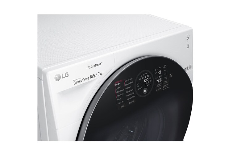 LG 1-10.5 kg / 1-7 kg True Steam™ & 6 Motion Direct Drive Kombinerad tvätt/tork, Wi-Fi, FH4G1JCH2N