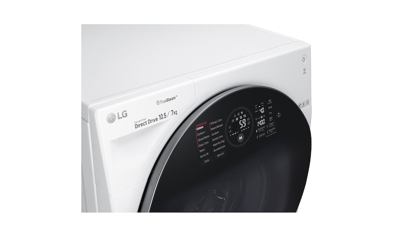LG 1-10.5 kg / 1-7 kg True Steam™ & 6 Motion Direct Drive Kombinerad tvätt/tork, Wi-Fi, FH4G1JCH2N