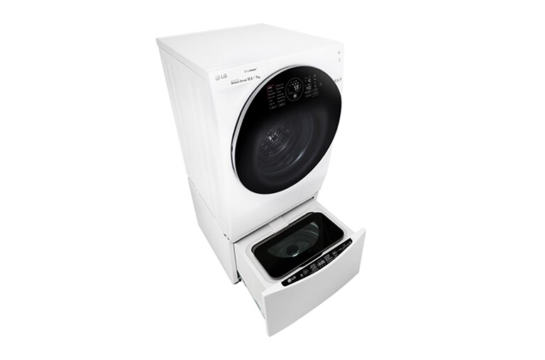LG 1-10.5 kg / 1-7 kg LG TWINWash™ med True Steam™  & 6 Motion Direct Drive. Kombinerad tvätt/tork med Wi-Fi och Miniwash, FH4G1JCH2NW
