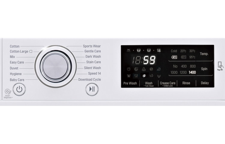 LG 1-7 kg Turbo Wash, Direct Drive tvättmaskin, FH4U2QDN1
