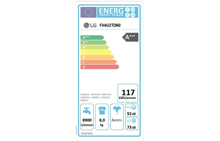 LG 1-8 kg Turbo Wash, Direct Drive tvättmaskin, FH4U2TDN0