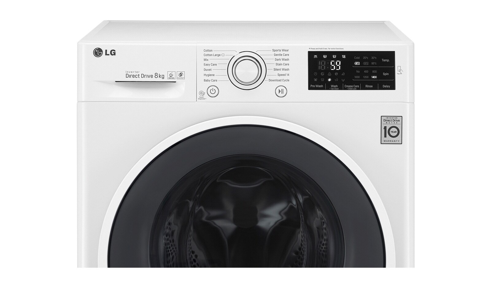LG 1-8 kg Direct Drive tvättmaskin, FH4U2TDN1