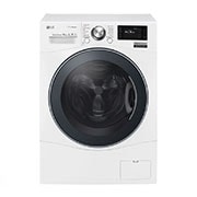 Vy framifrån av 12 kg Tvättmaskin(Vit) - True Steam™, Energiklass A, TurboWash™, Smart Diagnosis™ med Wi-Fi FH6F9BDS2