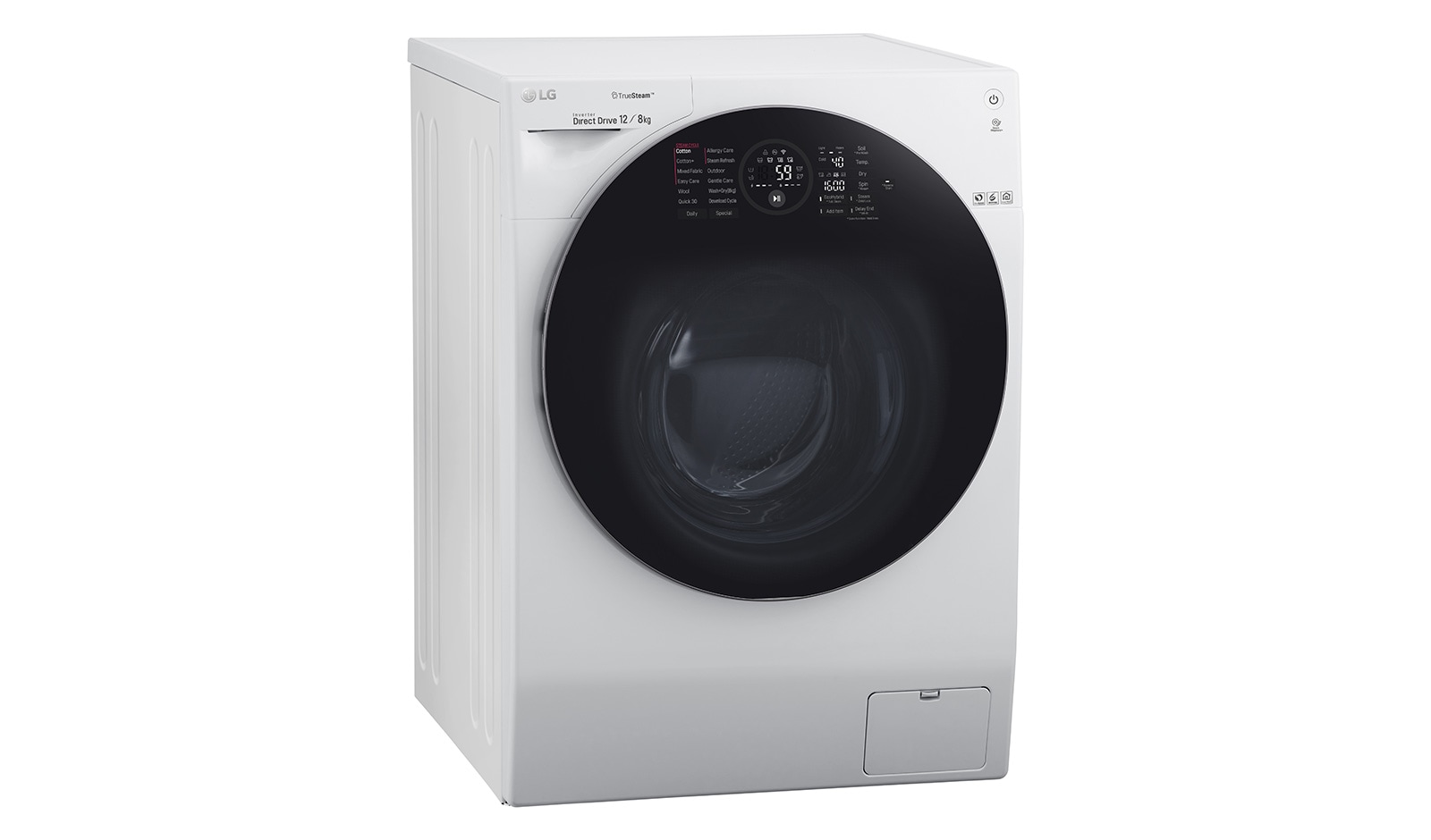 LG 1-12 kg / 1-8 kg True Steam™  & 6 Motion Direct Drive Kombinerad tvätt/tork, Wi-Fi, FH6G1BCH2N