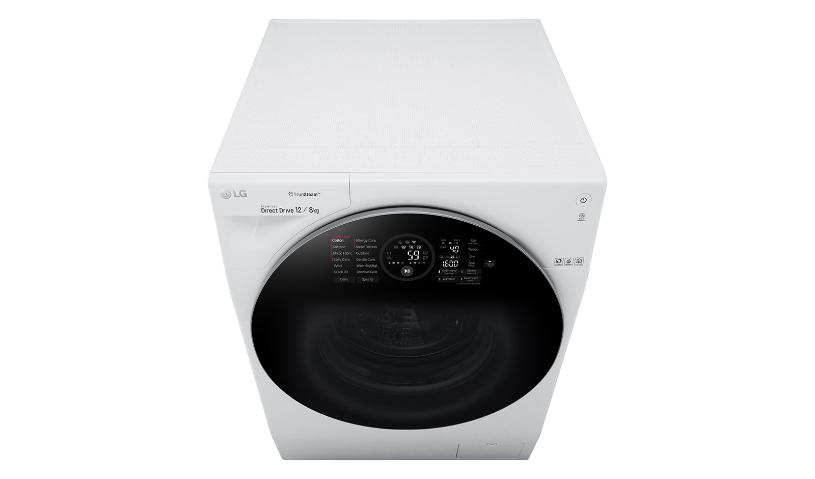 LG 1-12 kg / 1-8 kg True Steam™  & 6 Motion Direct Drive Kombinerad tvätt/tork, Wi-Fi, FH6G1BCH2N