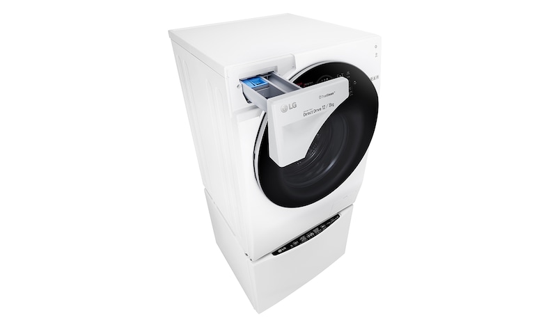 LG 1-12 kg / 1-8 kg LG TWINWash™ med True Steam™  & 6 Motion Direct Drive. Kombinerad tvätt/tork med Wi-Fi och Miniwash, FH6G1BCH2NW