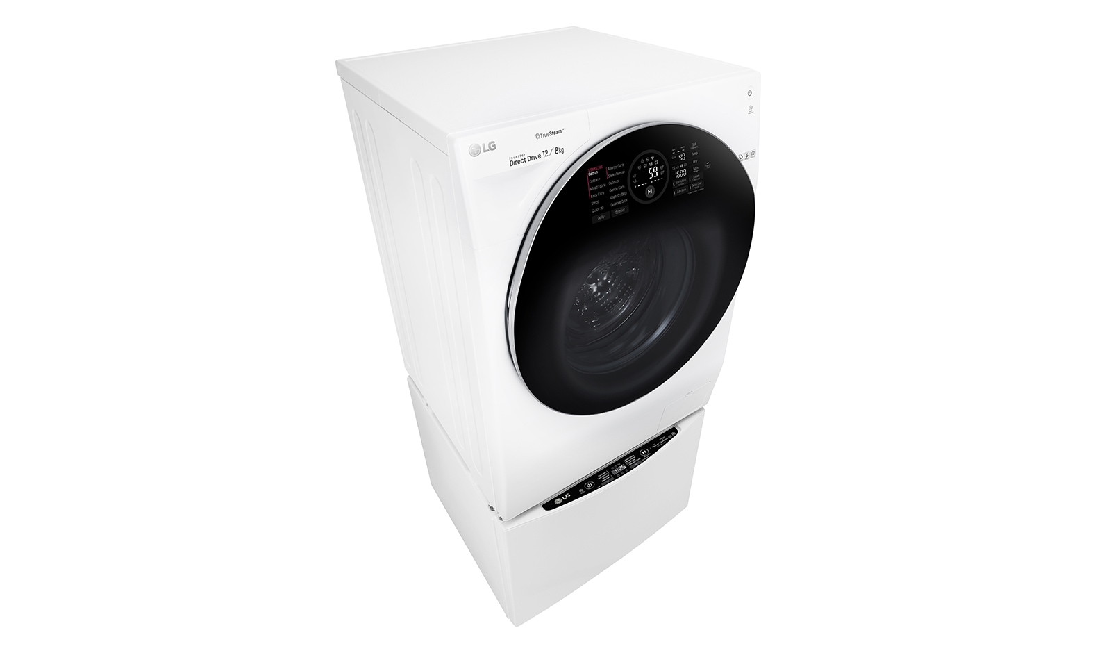 LG 1-12 kg / 1-8 kg LG TWINWash™ med True Steam™  & 6 Motion Direct Drive. Kombinerad tvätt/tork med Wi-Fi och Miniwash, FH6G1BCH2NW