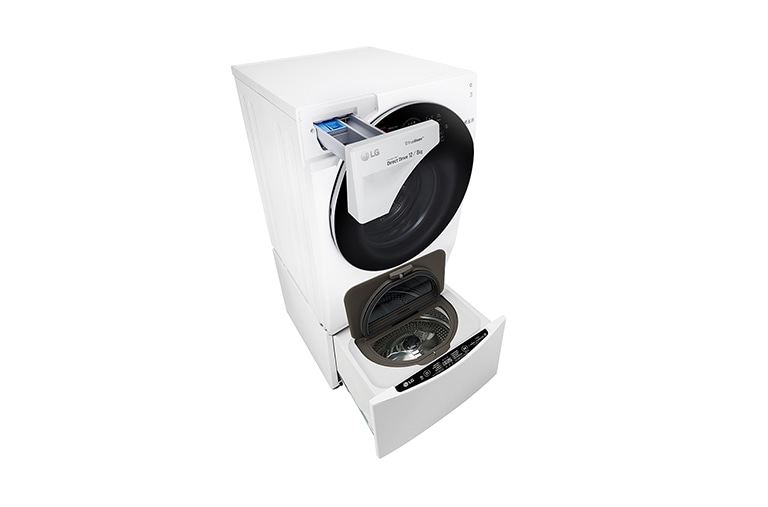 LG 1-12 kg / 1-8 kg LG TWINWash™ med True Steam™  & 6 Motion Direct Drive. Kombinerad tvätt/tork med Wi-Fi och Miniwash, FH6G1BCH2NW