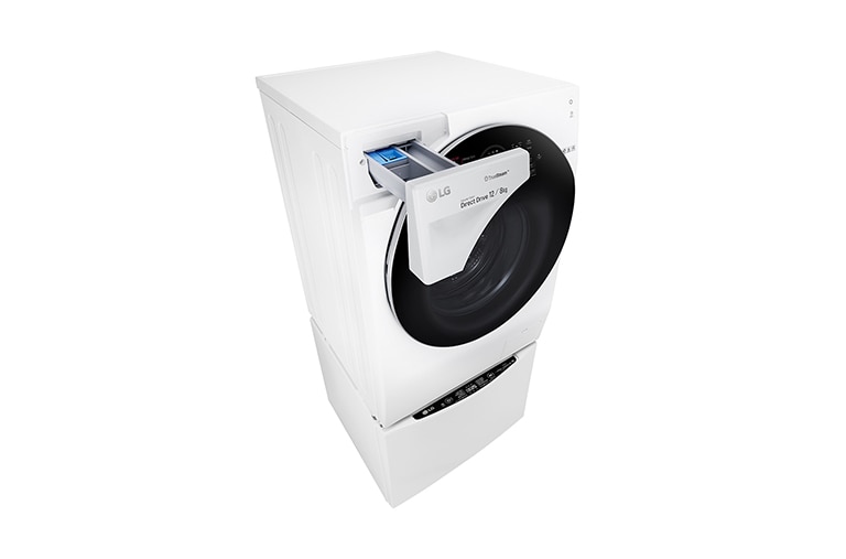 LG 1-12 kg / 1-8 kg LG TWINWash™ med True Steam™  & 6 Motion Direct Drive. Kombinerad tvätt/tork med Wi-Fi och Miniwash, FH6G1BCH2NW