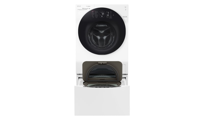 LG 1-12 kg / 1-8 kg LG TWINWash™ med True Steam™  & 6 Motion Direct Drive. Kombinerad tvätt/tork med Wi-Fi och Miniwash, FH6G1BCH2NW