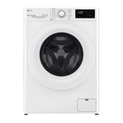 Vy framifrån av 8 kg Tvättmaskin(Vit) - Steam, Energiklass C, AI DD™, Smart Diagnosis™ FV30TNS0E
