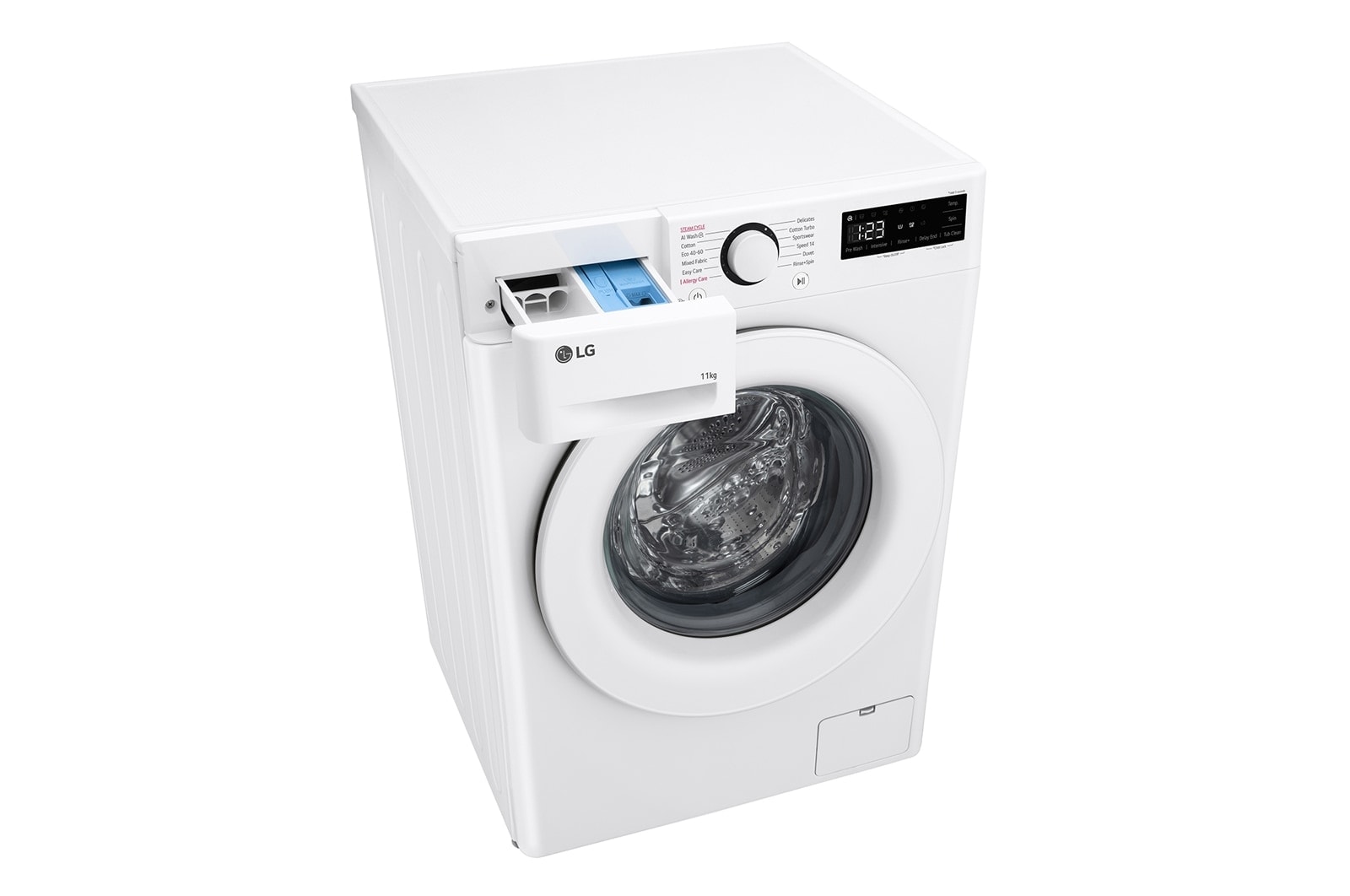 LG 11 kg Tvättmaskin(Vit) - Steam, Energiklass A, AI DD™, Smart Diagnosis™ , FV34JNS0A1