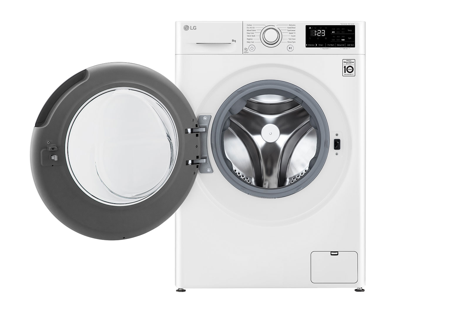 LG 8 kg Tvättmaskin(Vit) - Energiklass B, AI DD™, Smart Diagnosis™, FV34TN00E