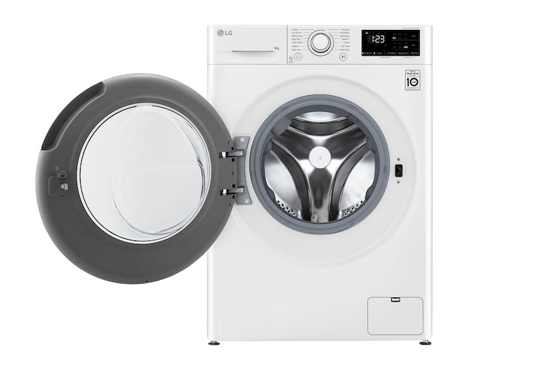 LG 8 kg Tvättmaskin(Vit) - Energiklass B, AI DD™, Smart Diagnosis™, FV34TN00E
