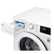 LG 9 kg Tvättmaskin(Vit) - Steam, Energiklass A, AI DD™, Smart Diagnosis™, FV34VNS0A