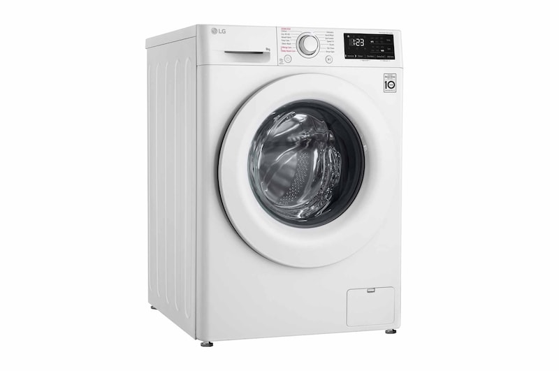 LG 9 kg Tvättmaskin(Vit) - Steam, Energiklass A, AI DD™, Smart Diagnosis™, FV34VNS0A