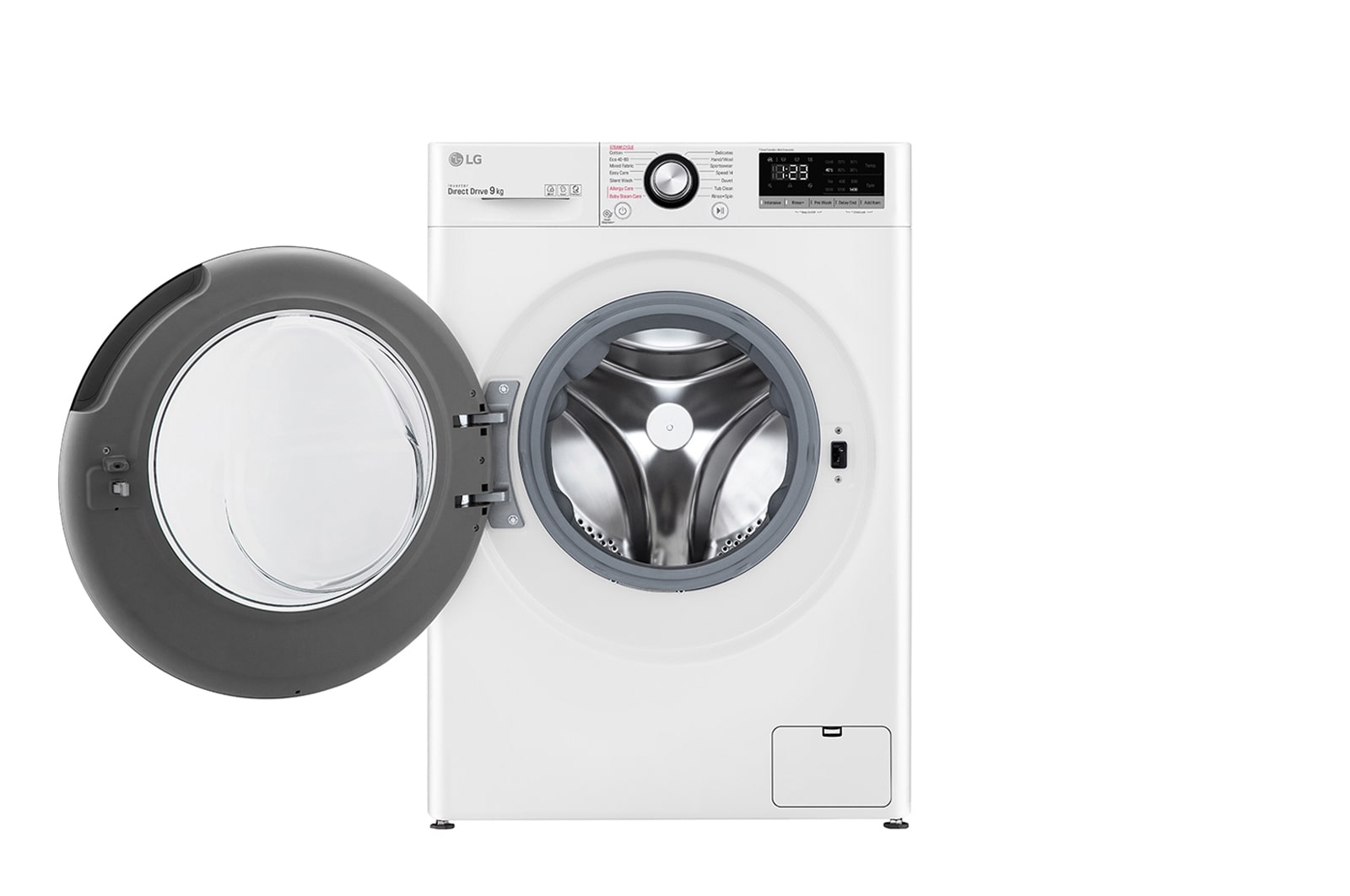 LG 9 kg Tvättmaskin(Vit) - Steam, Energiklass B, AI DD™, Smart Diagnosis™, FV50VNS3E