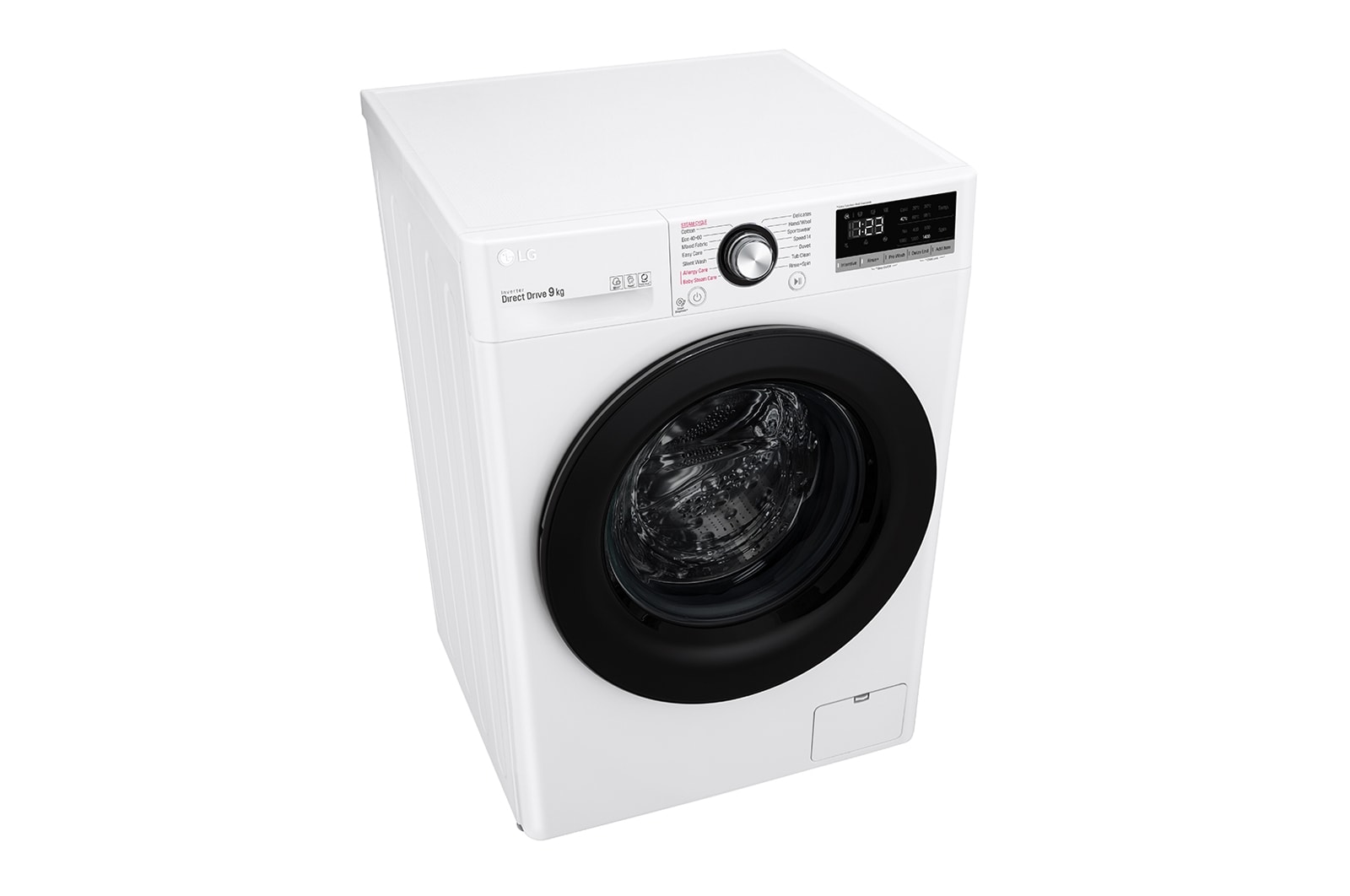 LG 9 kg Tvättmaskin(Vit) - Steam, Energiklass B, AI DD™, Smart Diagnosis™, FV50VNS3E