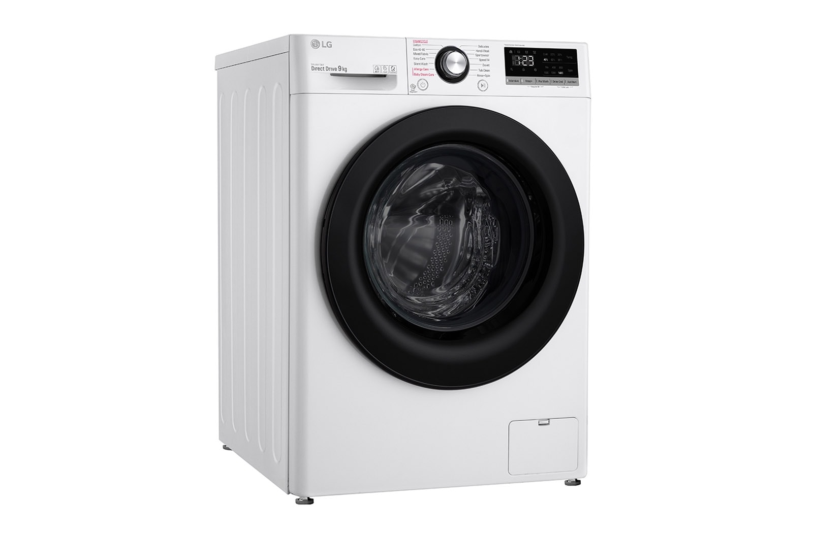 LG 9 kg Tvättmaskin(Vit) - Steam, Energiklass B, AI DD™, Smart Diagnosis™, FV50VNS3E