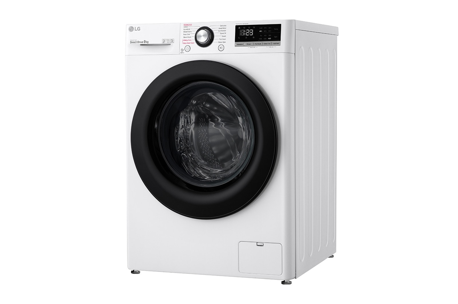 LG 9 kg Tvättmaskin(Vit) - Steam, Energiklass B, AI DD™, Smart Diagnosis™, FV50VNS3E