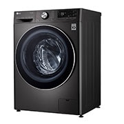 LG 10.5 kg Tvättmaskin(Svart) - Auto Dose, Steam, Energiklass A, TurboWash360™, AI DD™, Smart Diagnosis™ med Wi-Fi, FV74JNS2QA