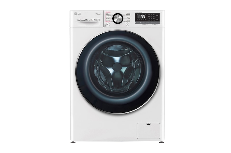 LG 1-10.5 kg Steam+, TurboWash360™, AI DD och Wi-Fi, FV90JNS2Q