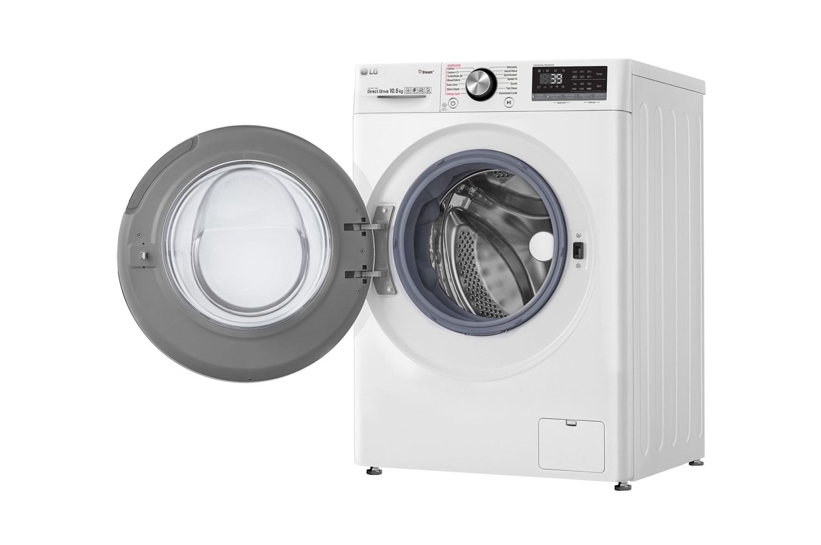 LG 1-10.5 kg Steam+, TurboWash360™, AI DD och Wi-Fi, FV90JNS2Q