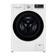 Vy framifrån av 10.5 kg Tvättmaskin(Vit) - Steam, Energiklass A, , TurboWash360™, AI DD™, Smart Diagnosis™ med Wi-Fi FV90JNS2QE